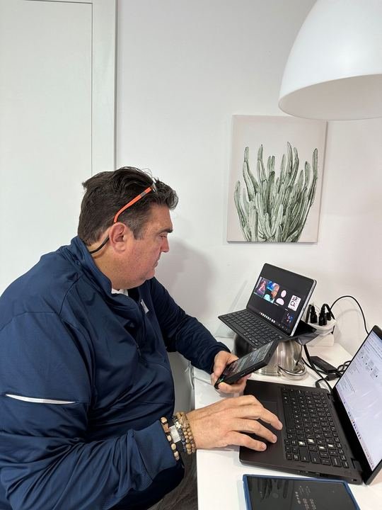 Jorge Barreiro preparando el programa